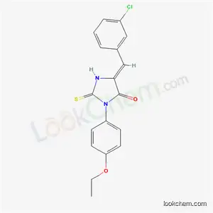 Molecular Structure of 62468-59-1 ((5Z)-5-[(3-chlorophenyl)methylidene]-3-(4-ethoxyphenyl)-2-thioxoimidazolidin-4-one)