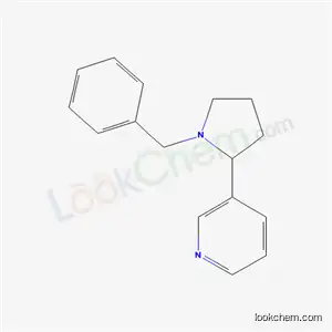 Molecular Structure of 2055-30-3 (3-(1-benzylpyrrolidin-2-yl)pyridine)