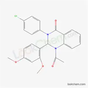 Molecular Structure of 136009-48-8 (1-acetyl-3-(4-chlorophenyl)-2-(2,4-dimethoxyphenyl)-2,3-dihydroquinazolin-4(1H)-one)