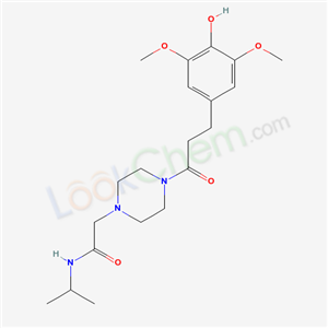 53335-22-1,4-[3-(3,5-Dimethoxy-4-hydroxyphenyl)-1-oxopropyl]-N-isopropyl-1-piperazineacetamide,