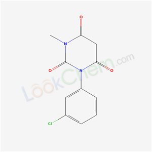 1983-34-2,1-(3-Chlorophenyl)-3-methyl-2,4,6(1H,3H,5H)-pyrimidinetrione,N-methyl-N'-m-chloro-phenyl barbituric acid;
