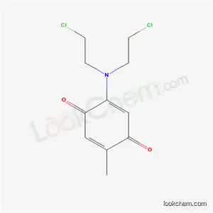 Molecular Structure of 2158-70-5 (2-[Bis(2-chloroethyl)amino]-5-methyl-2,5-cyclohexadiene-1,4-dione)