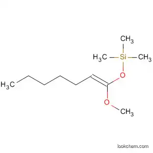 Molecular Structure of 78935-59-8 (Silane, [(1-methoxy-1-heptenyl)oxy]trimethyl-, (E)-)