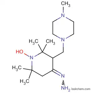 Molecular Structure of 88520-09-6 (1-Piperidinyloxy,
4-hydrazono-2,2,6,6-tetramethyl-3-[(4-methyl-1-piperazinyl)methyl]-)