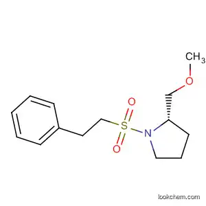 Molecular Structure of 89598-10-7 (Pyrrolidine, 2-(methoxymethyl)-1-[(2-phenylethyl)sulfonyl]-, (S)-)