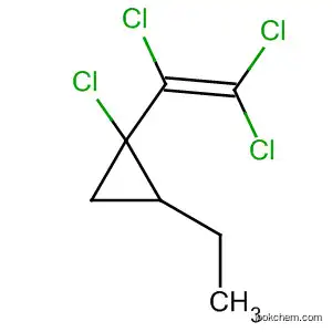 Molecular Structure of 89878-80-8 (Cyclopropane, 1-chloro-2-ethyl-1-(trichloroethenyl)-)