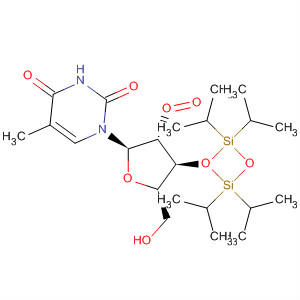 Molecular Structure of 119410-98-9 (Thymidine,
2'-oxo-3',5'-O-[1,1,3,3-tetrakis(1-methylethyl)-1,3-disiloxanediyl]-)
