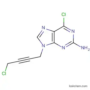 Molecular Structure of 121653-93-8 (9H-Purin-2-amine, 6-chloro-9-(4-chloro-2-butynyl)-)