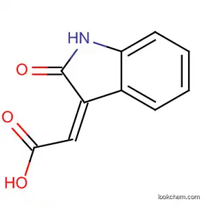 Molecular Structure of 61854-73-7 (Acetic acid, (1,2-dihydro-2-oxo-3H-indol-3-ylidene)-, (Z)-)