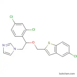 Molecular Structure of 99592-34-4 (1H-Imidazole,
1-[2-[(5-chlorobenzo[b]thien-2-yl)methoxy]-2-(2,4-dichlorophenyl)ethyl]-)