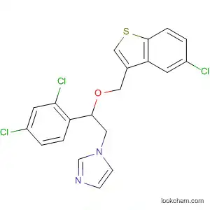 Molecular Structure of 99597-51-0 (1H-Imidazole,
1-[2-[(5-chlorobenzo[b]thien-3-yl)methoxy]-2-(2,4-dichlorophenyl)ethyl]-)
