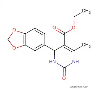 Molecular Structure of 161374-09-0 (ethyl 4-(1,3-benzodioxol-5-yl)-6-methyl-2-oxo-3,4-dihydro-1H-pyrimidine-5-carboxylate)