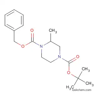 Molecular Structure of 502649-21-0 (1-benzyl 4-tert-butyl 2-Methylpiperazine-1,4-dicarboxylate)