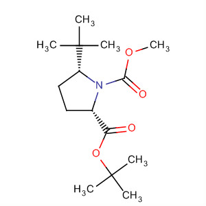 Molecular Structure of 185064-53-3 (1,2-Pyrrolidinedicarboxylic acid, 5-(1,1-dimethylethyl)-,
1-(1,1-dimethylethyl) 2-methyl ester, (2S,5R)-)