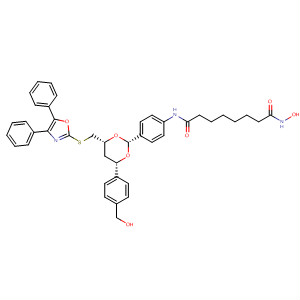 Tubacin;N1-(4-((2R,4R,6S)-4-((4,5-diphenyloxazol-2-ylthio)methyl)-6-(4-(hydroxymethyl)phenyl)-1,3-dioxan-2-yl)phenyl)-N8-hydroxyoctanediamide