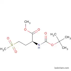 Molecular Structure of 160141-86-6 (Butanoic acid,
2-[[(1,1-dimethylethoxy)carbonyl]amino]-4-(methylsulfonyl)-, methyl
ester, (S)-)