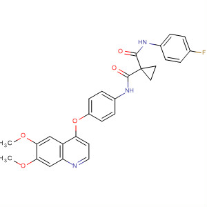 Cabozantinib(XL184,BMS-907351);N-(4-(6,7-dimethoxyquinolin-4-yloxy)phenyl)-N-(4-fluorophenyl)cyclopropane-1,1-dicarboxamide