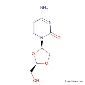 Molecular Structure of 141196-84-1 (2(1H)-Pyrimidinone,
4-amino-1-[(2R,4R)-2-(hydroxymethyl)-1,3-dioxolan-4-yl]-)