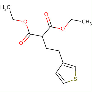 Molecular Structure of 19995-15-4 (Propanedioic acid, [2-(3-thienyl)ethyl]-, diethyl ester)