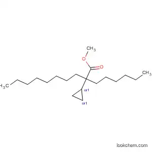Molecular Structure of 21003-29-2 (Cyclopropanedecanoic acid, 2-hexyl-, methyl ester, (1R,2S)-rel-)