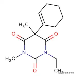 Molecular Structure of 55044-42-3 (5-(1-Cyclohexen-1-yl)-1-ethyl-3,5-dimethyl-2,4,6(1H,3H,5H)-pyrimidinetrione)