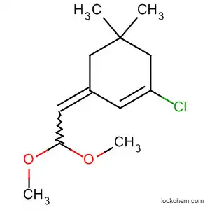 Molecular Structure of 62000-48-0 (Cyclohexene, 1-chloro-3-(2,2-dimethoxyethylidene)-5,5-dimethyl-)