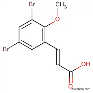 Molecular Structure of 62547-36-8 (2-Propenoic acid, 3-(3,5-dibromo-2-methoxyphenyl)-, (E)-)