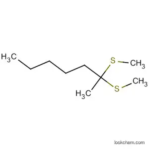 Molecular Structure of 75920-72-8 (Heptane, 2,2-bis(methylthio)-)