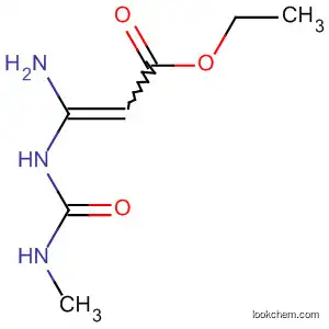 Molecular Structure of 110472-85-0 (2-Propenoic acid, 3-amino-3-[[(methylamino)carbonyl]amino]-, ethyl
ester)