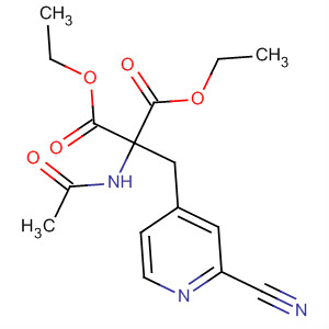 Molecular Structure of 112055-79-5 (Propanedioic acid, (acetylamino)[(2-cyano-4-pyridinyl)methyl]-, diethyl
ester)