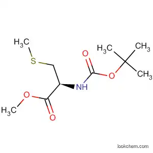 Molecular Structure of 112392-63-9 (D-Cysteine, N-[(1,1-dimethylethoxy)carbonyl]-S-methyl-, methyl ester)