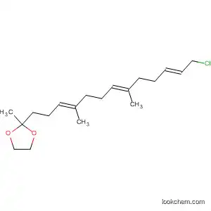 Molecular Structure of 113393-89-8 (1,3-Dioxolane,
2-(13-chloro-4,8-dimethyl-3,7,11-tridecatrienyl)-2-methyl-, (E,E,E)-)
