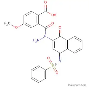 Benzoic acid, 4-methoxy-,
2-[1,4-dihydro-1-oxo-4-[(phenylsulfonyl)imino]-2-naphthalenyl]hydrazide