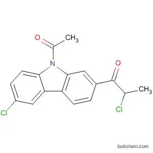 Molecular Structure of 114041-34-8 (9-Acetyl-6-chloro-2-(2-chloro-1-oxopropyl)-9H-carbazole)