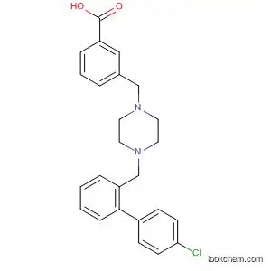 Molecular Structure of 114624-65-6 (Benzoic acid, 3-[[4-[(4-chlorophenyl)phenylmethyl]-1-piperazinyl]methyl]-)