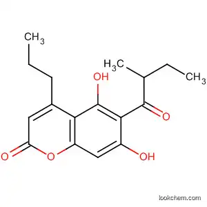 2H-1-Benzopyran-2-one,
5,7-dihydroxy-6-(2-methyl-1-oxobutyl)-4-propyl-
