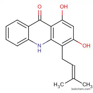 Molecular Structure of 132456-30-5 (9(10H)-Acridinone, 1,3-dihydroxy-4-(3-methyl-2-butenyl)-)