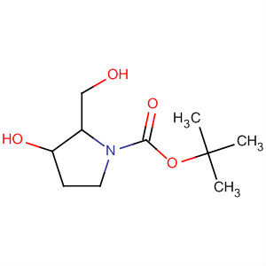 Molecular Structure of 123076-44-8 (1-Pyrrolidinecarboxylic acid, 3-hydroxy-2-(hydroxymethyl)-,
1,1-dimethylethyl ester, cis-)