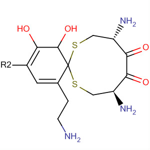 Molecular Structure of 176180-97-5 (L-Cysteine, S,S'-[5-(2-aminoethyl)-2,3-dihydroxy-1,4-phenylene]bis-)