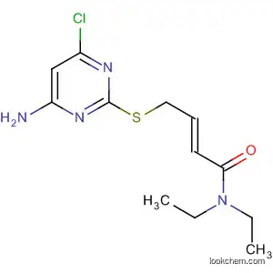Molecular Structure of 185219-02-7 (4-(4-Amino-6-chloropyrimidin-2-ylsulfanyl)-N,N-diethyl-2(E)-butenamide)