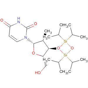 Molecular Structure of 151384-12-2 (Uridine,
2'-deoxy-2'-methyl-3',5'-O-[1,1,3,3-tetrakis(1-methylethyl)-1,3-disiloxane
diyl]-)