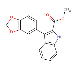 Molecular Structure of 178210-57-6 (1H-Indole-2-carboxylic acid, 3-(1,3-benzodioxol-5-yl)-, methyl ester)