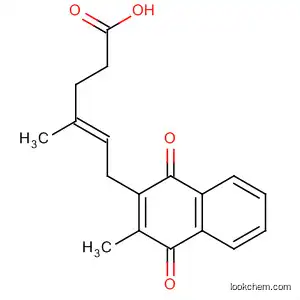 Molecular Structure of 34185-71-2 (4-Hexenoic acid,
6-(1,4-dihydro-3-methyl-1,4-dioxo-2-naphthalenyl)-4-methyl-, (E)-)