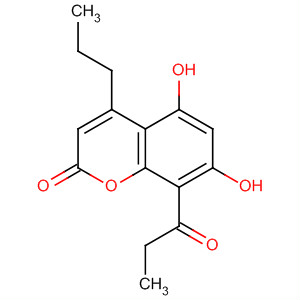 2H-1-Benzopyran-2-one, 5,7-dihydroxy-8-(1-oxopropyl)-4-propyl-