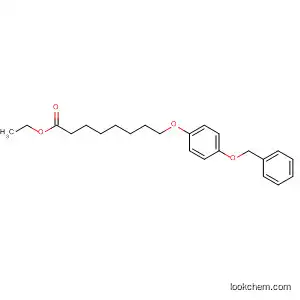 Molecular Structure of 338995-26-9 (Octanoic acid, 8-[4-(phenylmethoxy)phenoxy]-, ethyl ester)