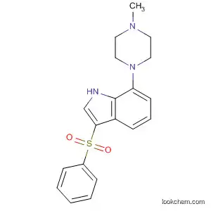 Molecular Structure of 478082-99-4 (1H-Indole, 7-(4-methyl-1-piperazinyl)-3-(phenylsulfonyl)-)