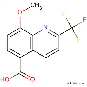 Molecular Structure of 199872-29-2 (5-Quinolinecarboxylic acid, 8-methoxy-2-(trifluoromethyl)-)