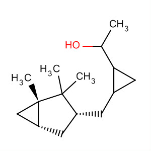 Molecular Structure of 198405-00-4 (Cyclopropanemethanol,
1-methyl-2-[[(1S,3R,5R)-1,2,2-trimethylbicyclo[3.1.0]hex-3-yl]methyl]-)