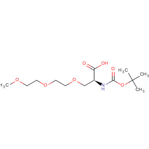 Molecular Structure of 150438-69-0 (2,5,8-Trioxa-11-azadodecan-12-oic acid, 10-carboxy-,
12-(1,1-dimethylethyl) ester, (10S)-)