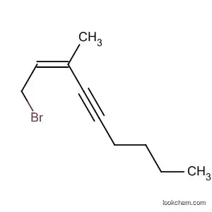 Molecular Structure of 595581-08-1 (2-Nonen-4-yne, 1-bromo-3-methyl-, (2Z)-)